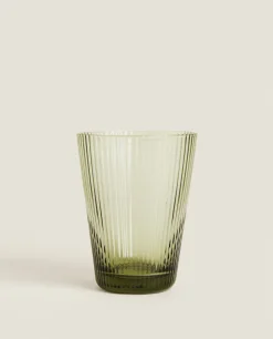 ZARA Home Lined Design Glass Tumbler