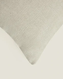 ZARA Home Linen And Velvet Throw Pillow Cover