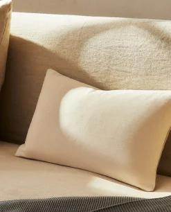 ZARA Home Linen And Velvet Throw Pillow Cover