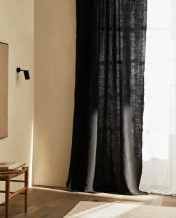 ZARA Home Linen Overlock Curtain