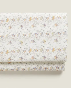 ZARA Home Mini Flower Print Flat Sheet