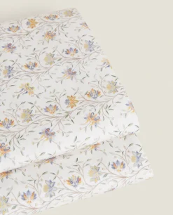 ZARA Home Mini Flower Print Flat Sheet