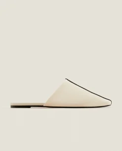 ZARA Home Mule Slippers With Contrasting Detail