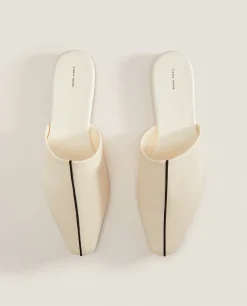 ZARA Home Mule Slippers With Contrasting Detail