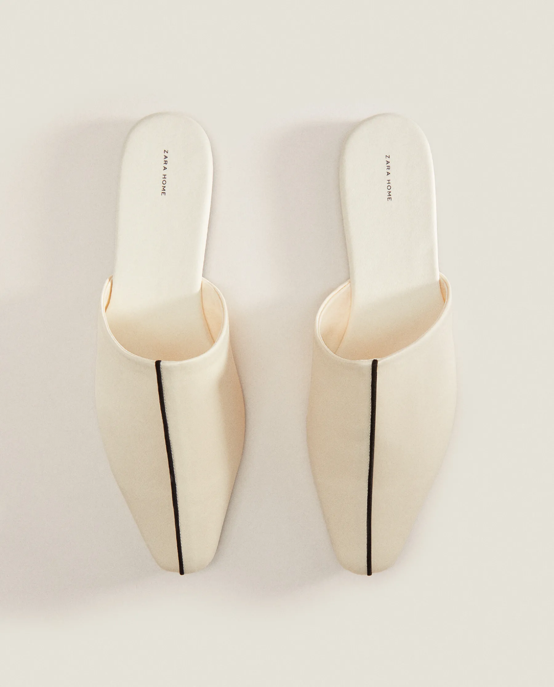 ZARA Home Mule Slippers With Contrasting Detail