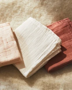 ZARA Home Multicolored Muslin Cloths (Pack Of 3)