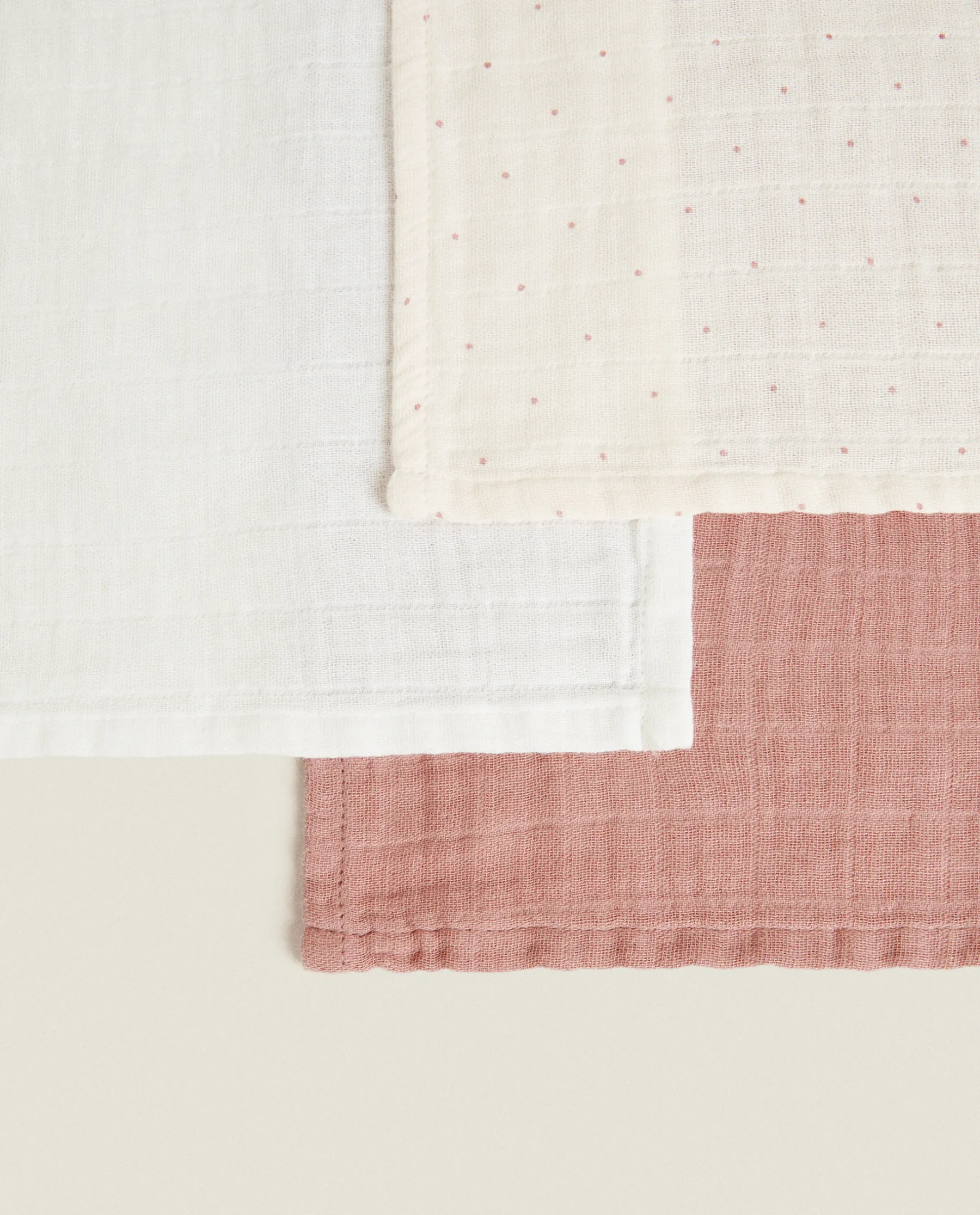 ZARA Home Multicolored Muslin Cloths (Pack Of 3)