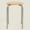 ZARA Home Oak And Steel Stool
