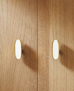 ZARA Home Oval Marble Door Knob (Pack Of 2)