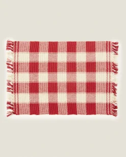 ZARA Home Pack Of Christmas Check Placemats
