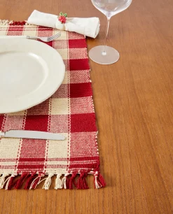ZARA Home Pack Of Christmas Check Placemats