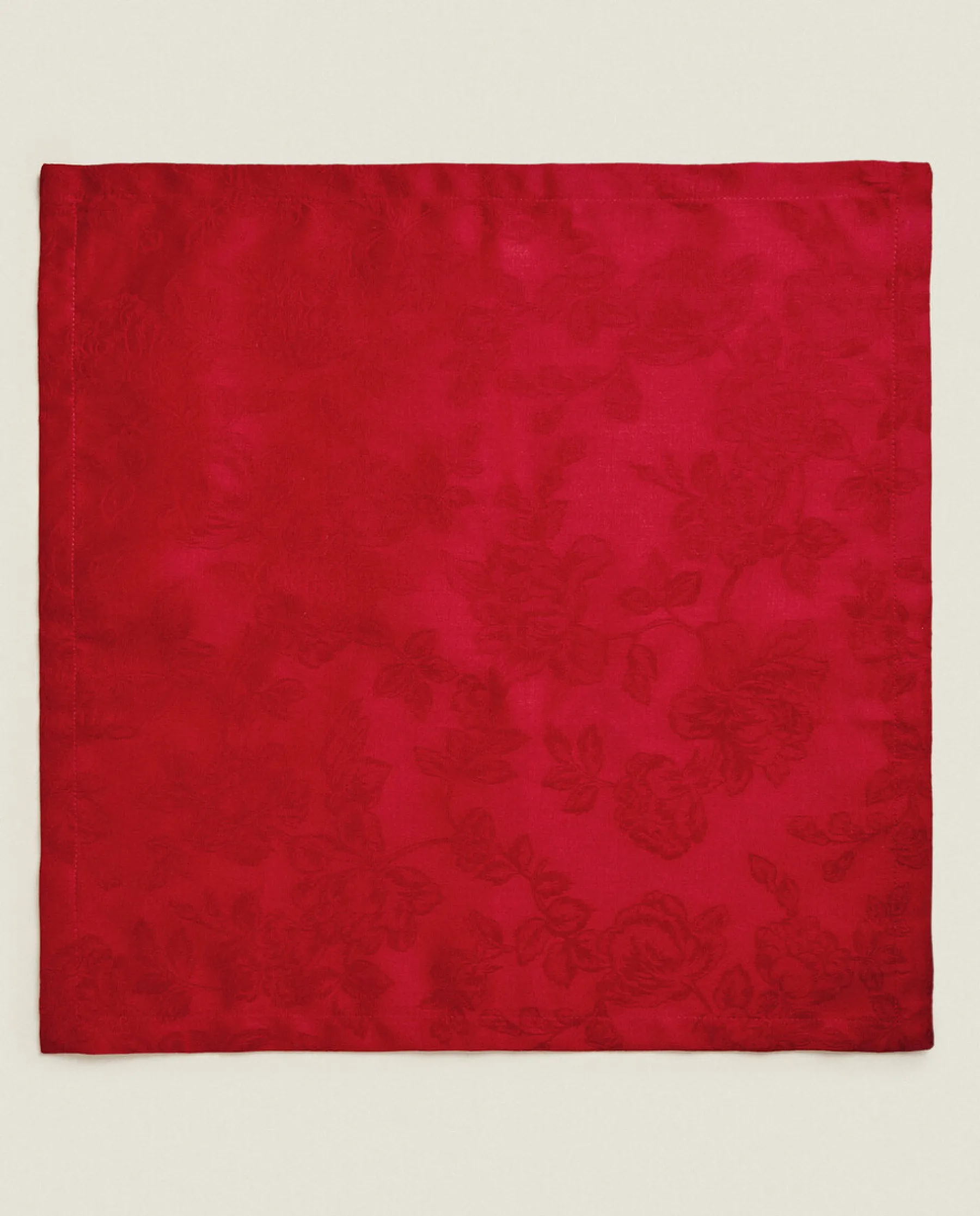 ZARA Home Pack Of Christmas Floral Jacquard Napkins