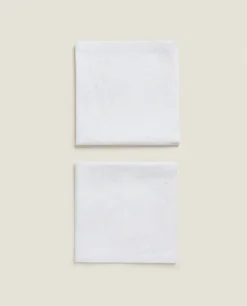 ZARA Home Pack Of Christmas Glittery Floral Jacquard Napkins