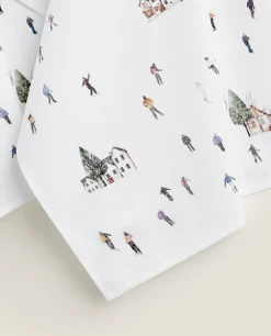 ZARA Home Pack Of Cotton Cloths With Skiers