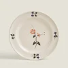 ZARA Home Painted Floral Dinner Plate