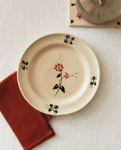 ZARA Home Painted Floral Dinner Plate
