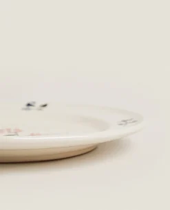 ZARA Home Painted Floral Dinner Plate