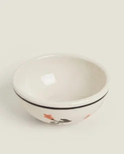 ZARA Home Painted Flower Mini Bowl