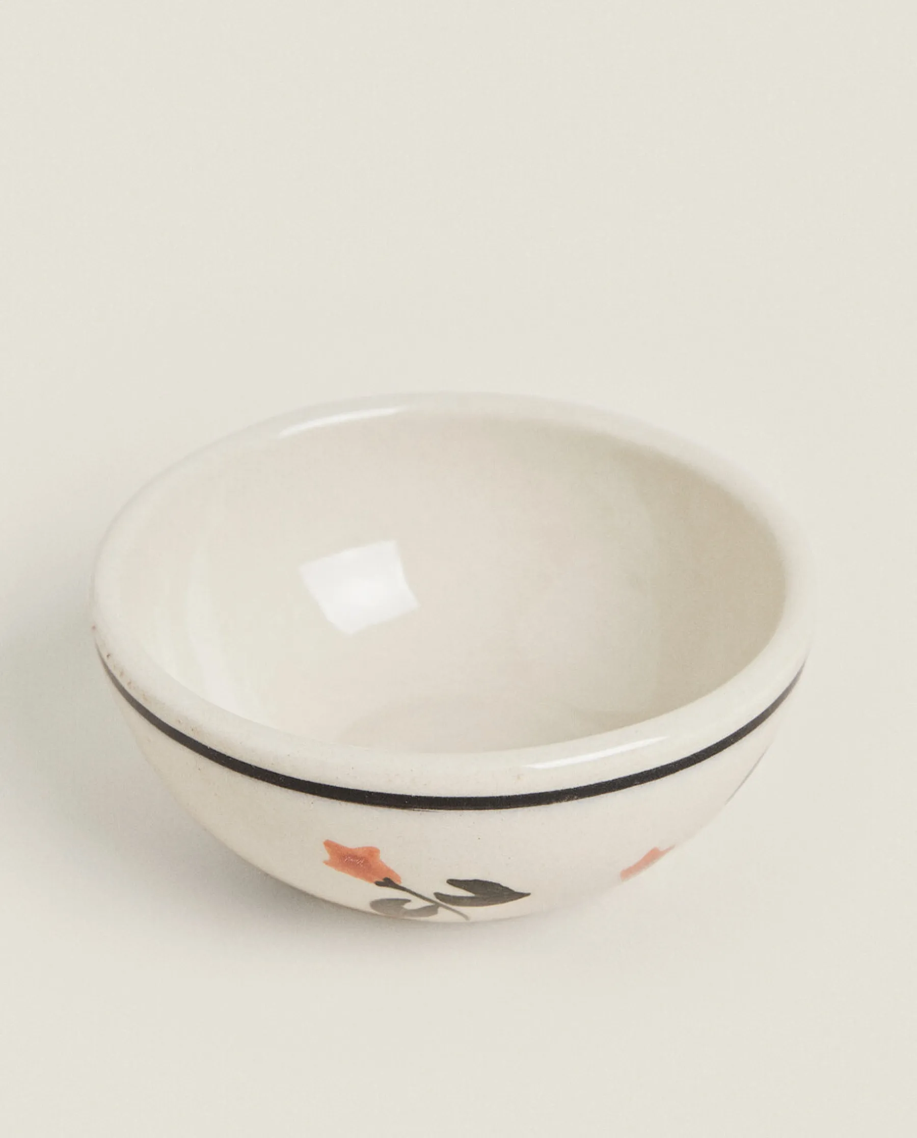 ZARA Home Painted Flower Mini Bowl