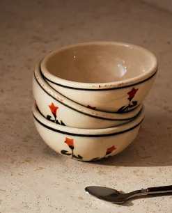 ZARA Home Painted Flower Mini Bowl