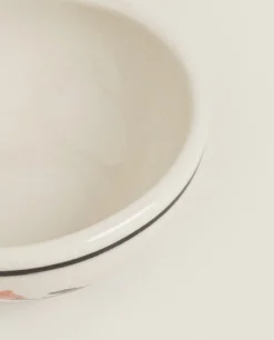 ZARA Home Painted Flower Mini Bowl