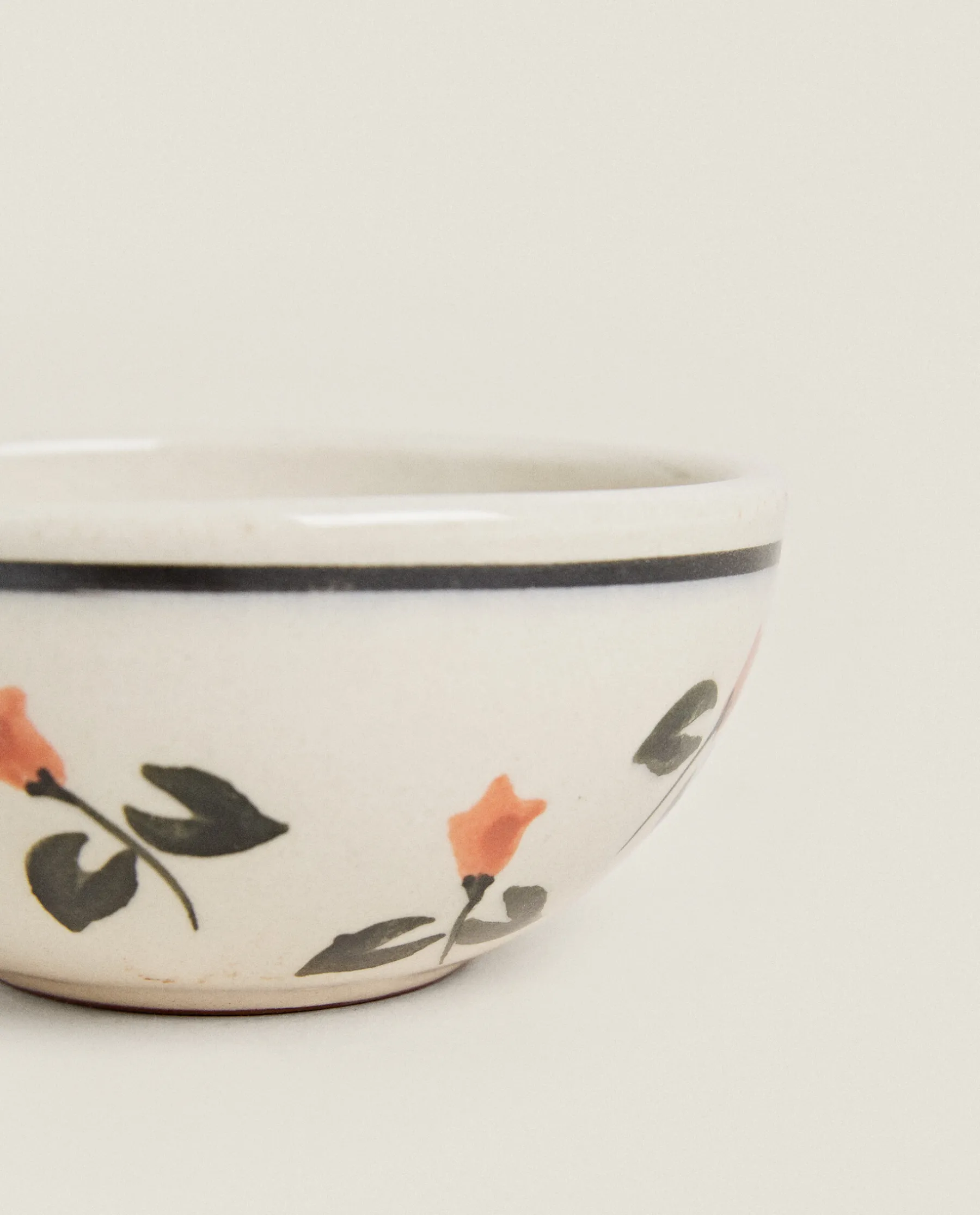 ZARA Home Painted Flower Mini Bowl