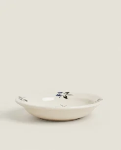 ZARA Home Painted Flower Soup Plate