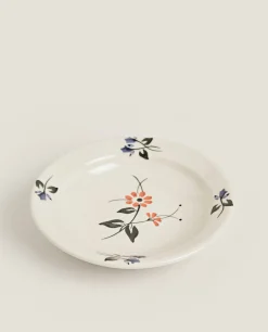 ZARA Home Painted Flower Soup Plate