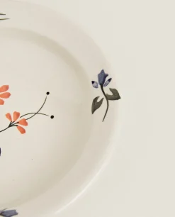 ZARA Home Painted Flower Soup Plate