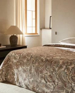 ZARA Home Paisley-Print Duvet Cover