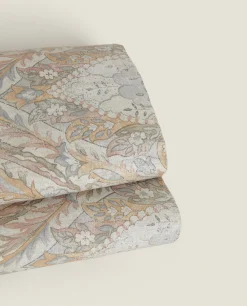 ZARA Home Paisley-Print Flat Sheet
