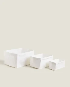 ZARA Home Paper-Design Organizer Basket