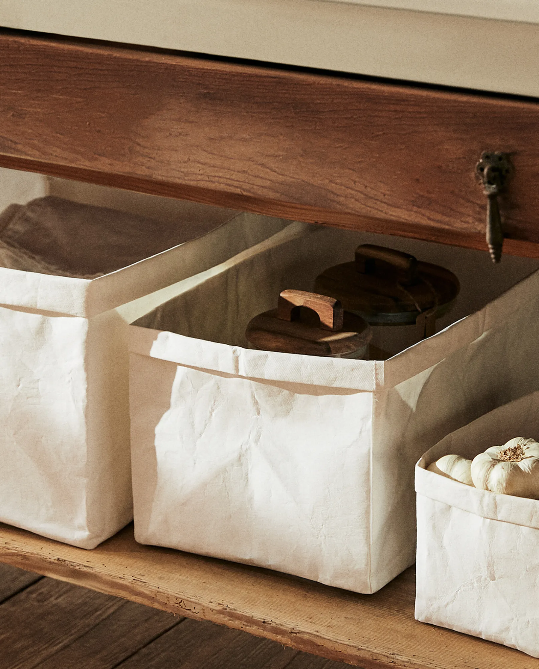 ZARA Home Paper-Design Organizer Basket