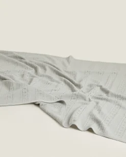 ZARA Home Pointelle Cotton Blanket