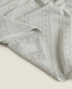 ZARA Home Pointelle Cotton Blanket