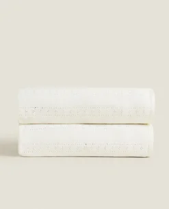 ZARA Home Pointelle Cotton Blanket