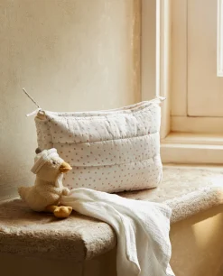 ZARA Home Polka Dot Cotton Toiletry Bag