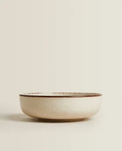 ZARA Home Porcelain Bowl With Antique Finish Rim