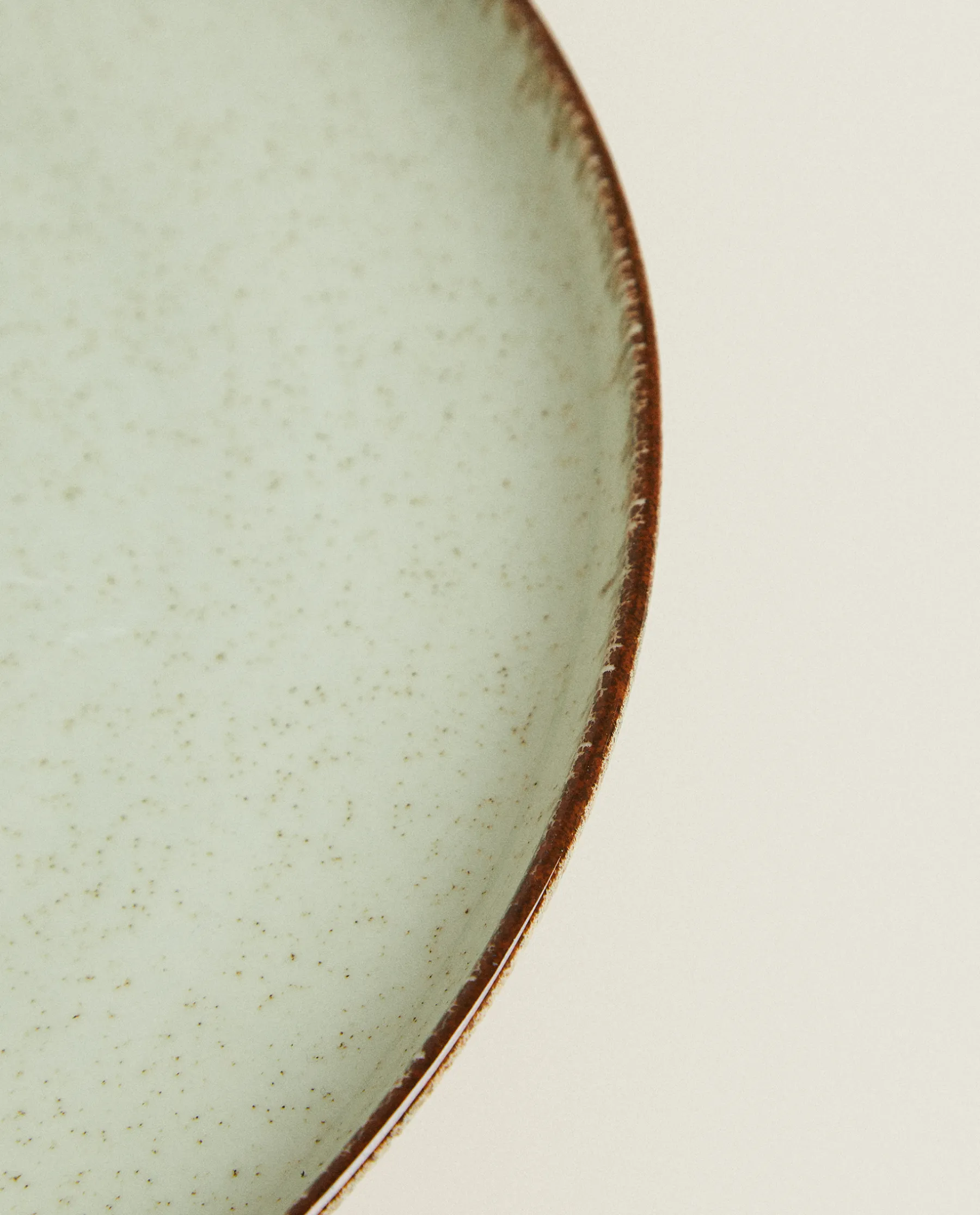 ZARA Home Porcelain Dinner Plate With Antique Finish Rim