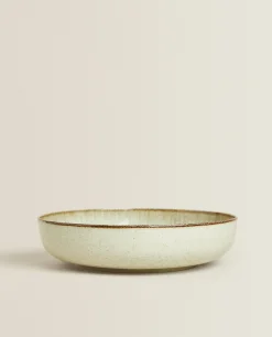 ZARA Home Porcelain Soup Plate With Antique Finish Rim