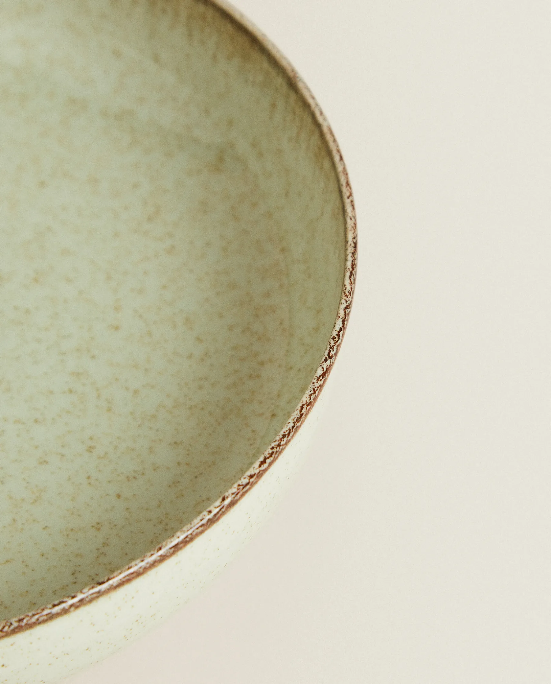 ZARA Home Porcelain Soup Plate With Antique Finish Rim