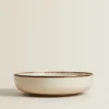 ZARA Home Porcelain Soup Plate With Antique Finish Rim