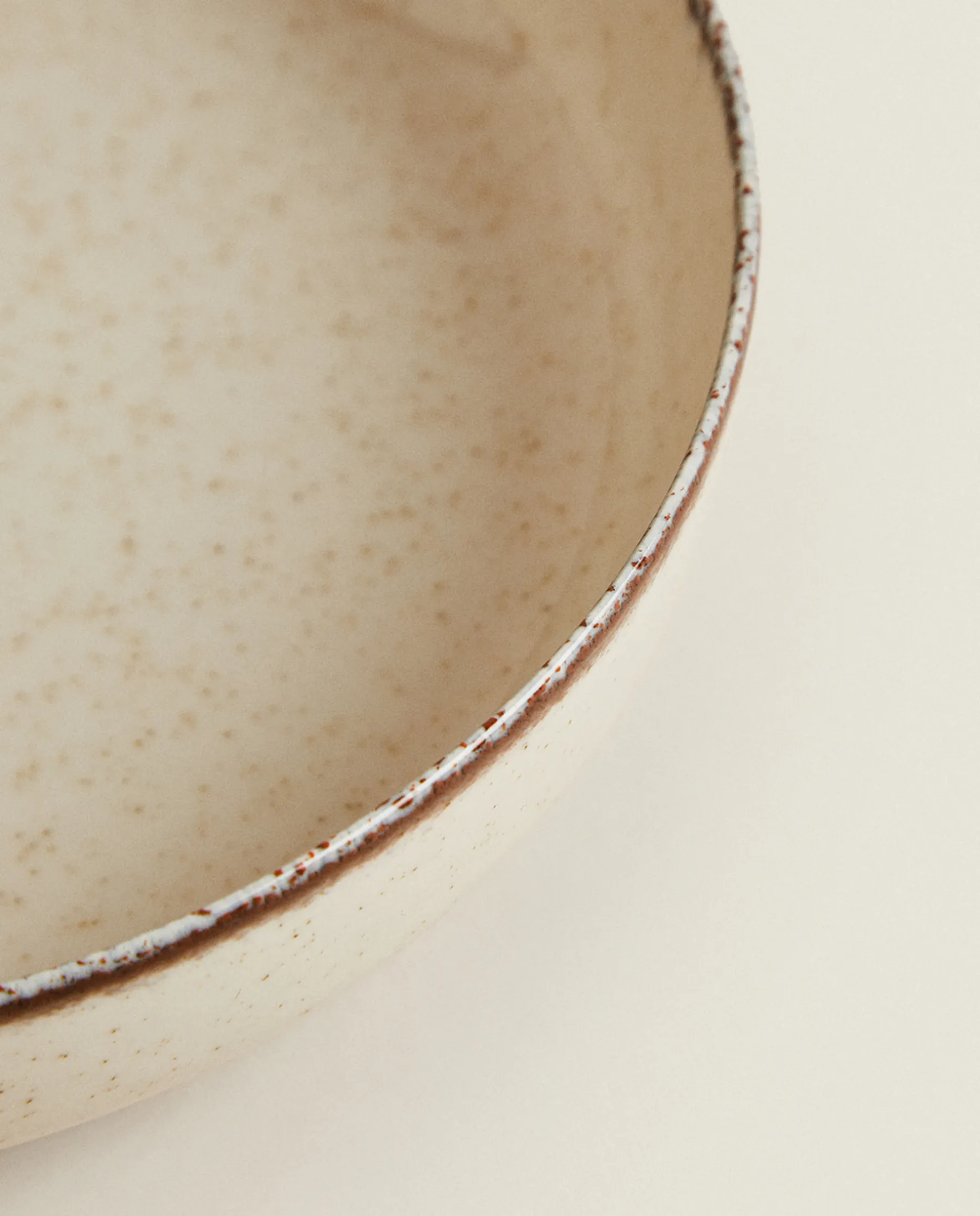 ZARA Home Porcelain Soup Plate With Antique Finish Rim