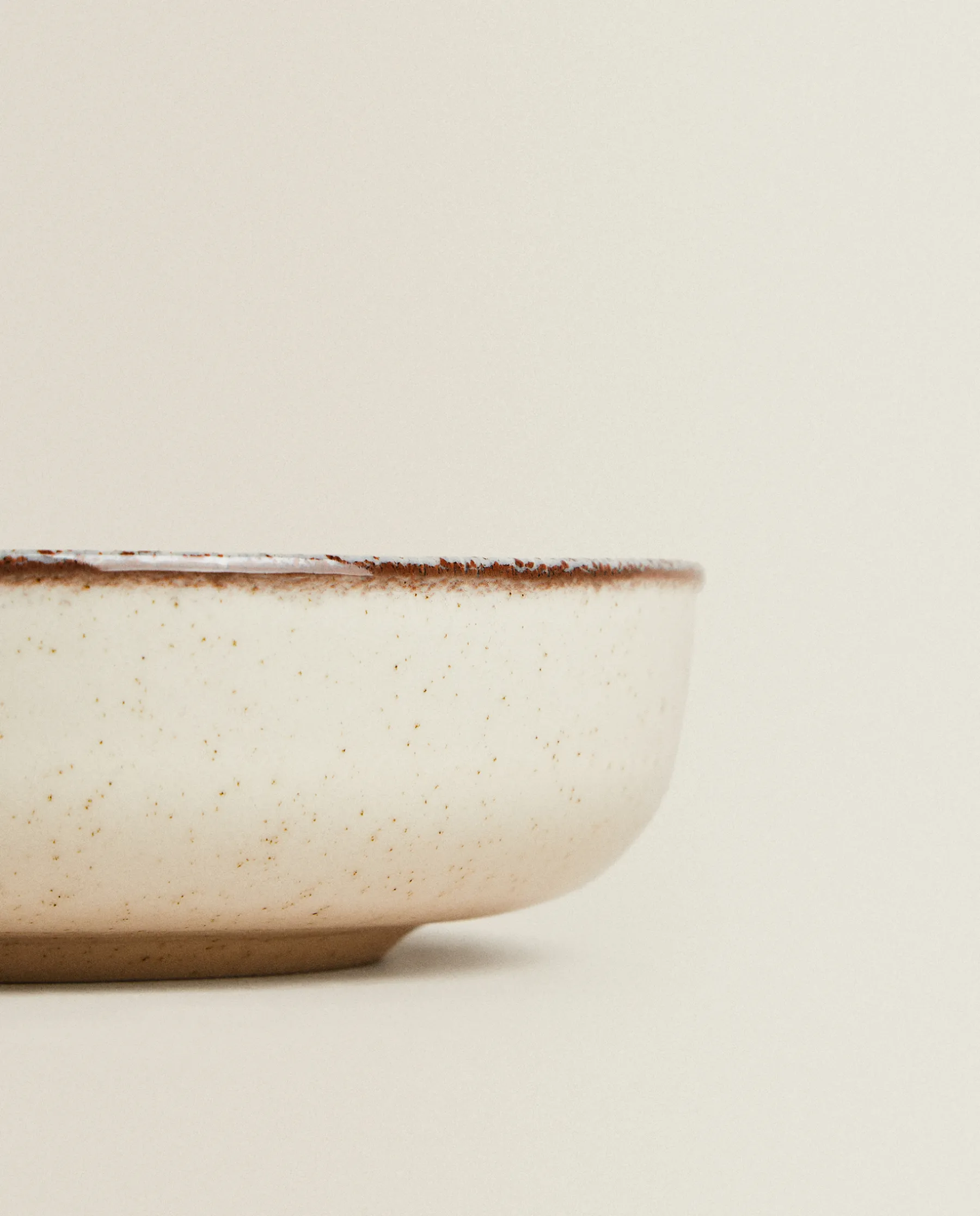 ZARA Home Porcelain Soup Plate With Antique Finish Rim