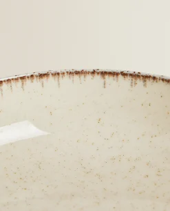 ZARA Home Porcelain Soup Plate With Antique Finish Rim