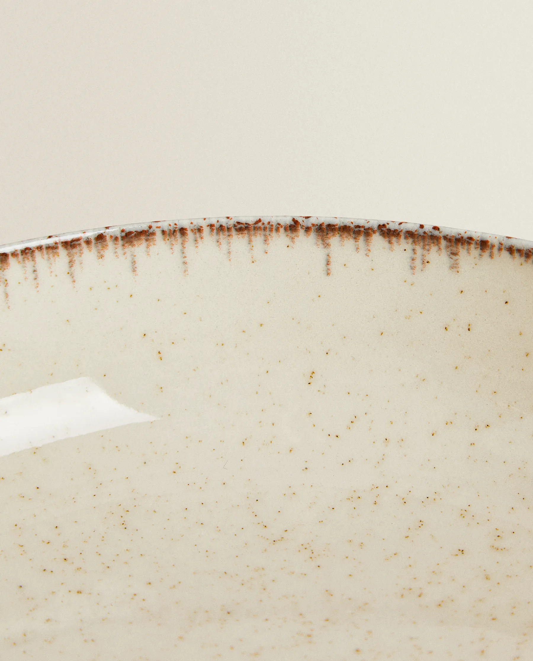 ZARA Home Porcelain Soup Plate With Antique Finish Rim