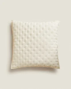 ZARA Home Quilted Dotted Throw Pillow Cover