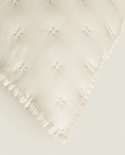 ZARA Home Quilted Dotted Throw Pillow Cover