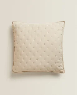 ZARA Home Quilted Dotted Throw Pillow Cover
