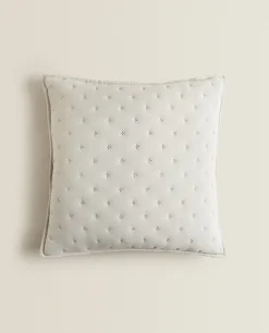 ZARA Home Quilted Dotted Throw Pillow Cover